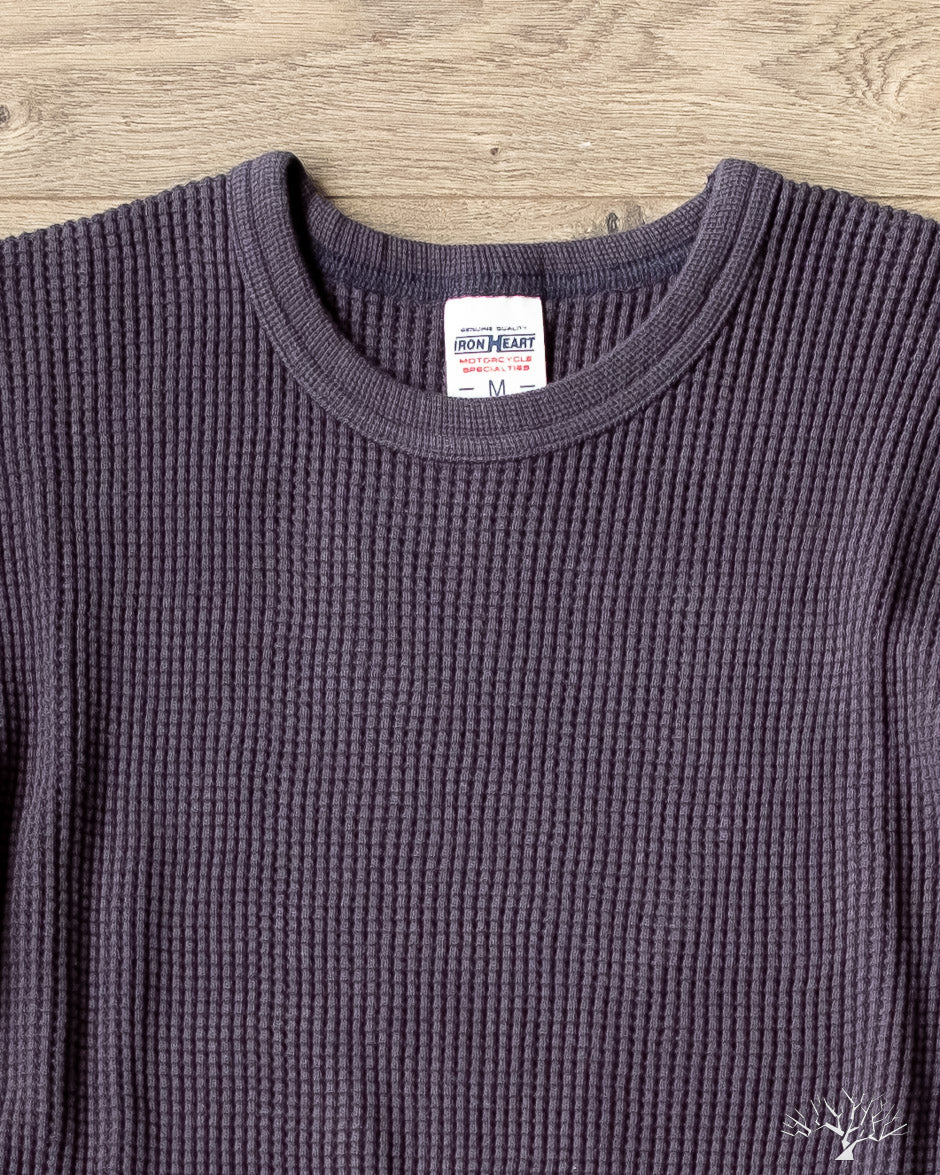 Iron Heart - IHTL-1301-NAV - Waffle Knit Crew Neck Thermal - Navy