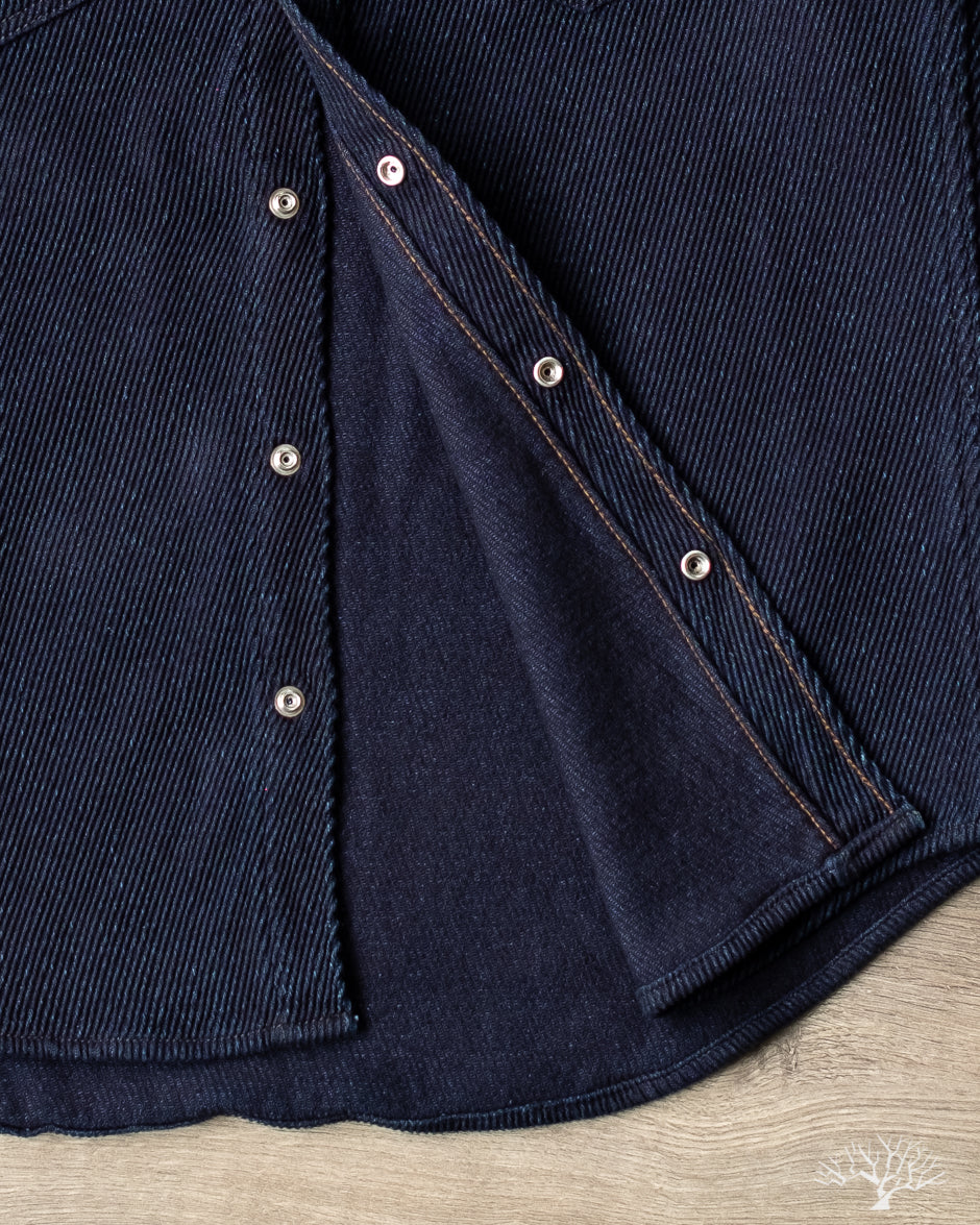 Iron Heart IHSH208IND Kersey Western Shirt Indigo Withered Fig