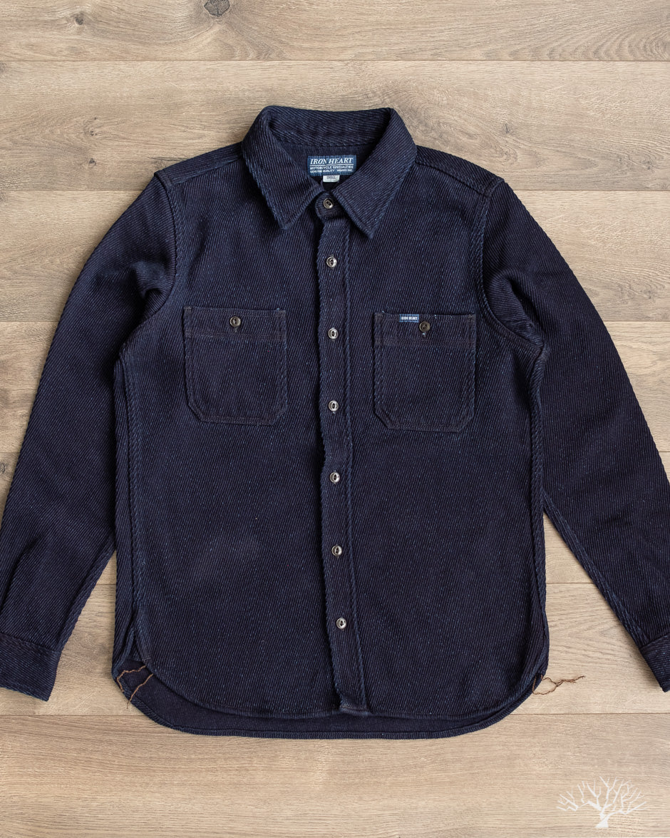 Iron Heart IHSH288IND Kersey Work Shirt Indigo Withered Fig