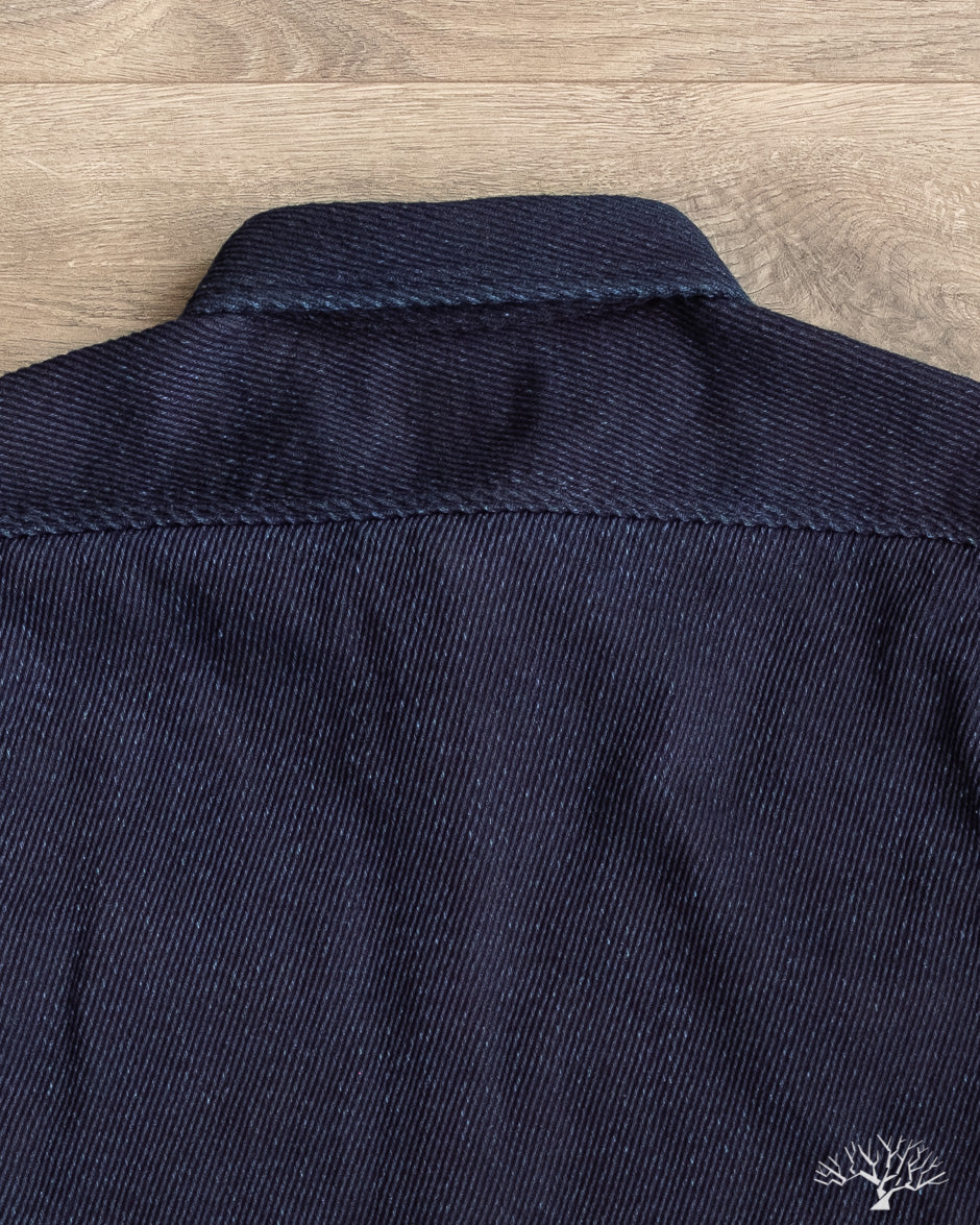 Iron Heart IHSH288IND Kersey Work Shirt Indigo Withered Fig