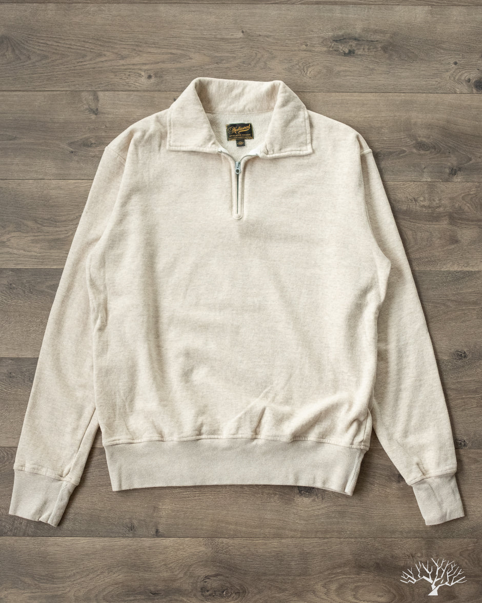 National Athletic Goods - 1/4 Zip Campus Pullover - Oatmeal