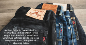 Iron Heart 21oz Denim – Withered Fig