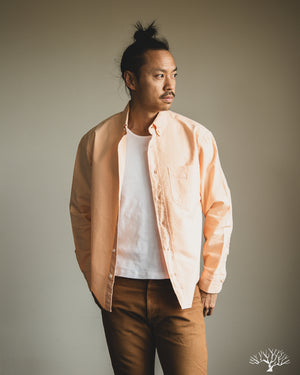3sixteen - Big Oxford - Garment Dyed Creamsicle – Withered Fig