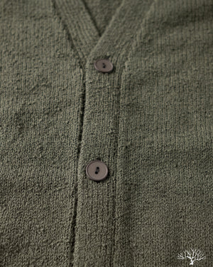 3sixteen - Classic Cardigan - Olive Boucle – Withered Fig