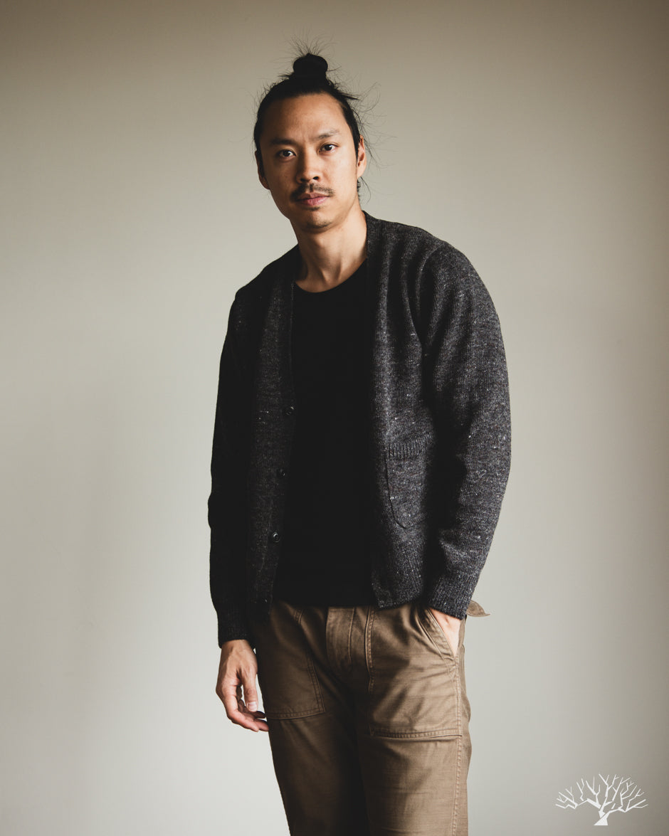 3sixteen Classic Cardigan - Pewter Tweed