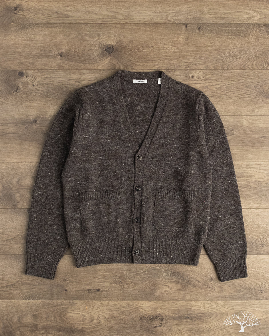 3sixteen Classic Cardigan - Pewter Tweed
