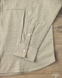 3sixteen Commuter Shirt - Olive Seersucker Stripe
