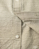 3sixteen Commuter Shirt - Olive Seersucker Stripe