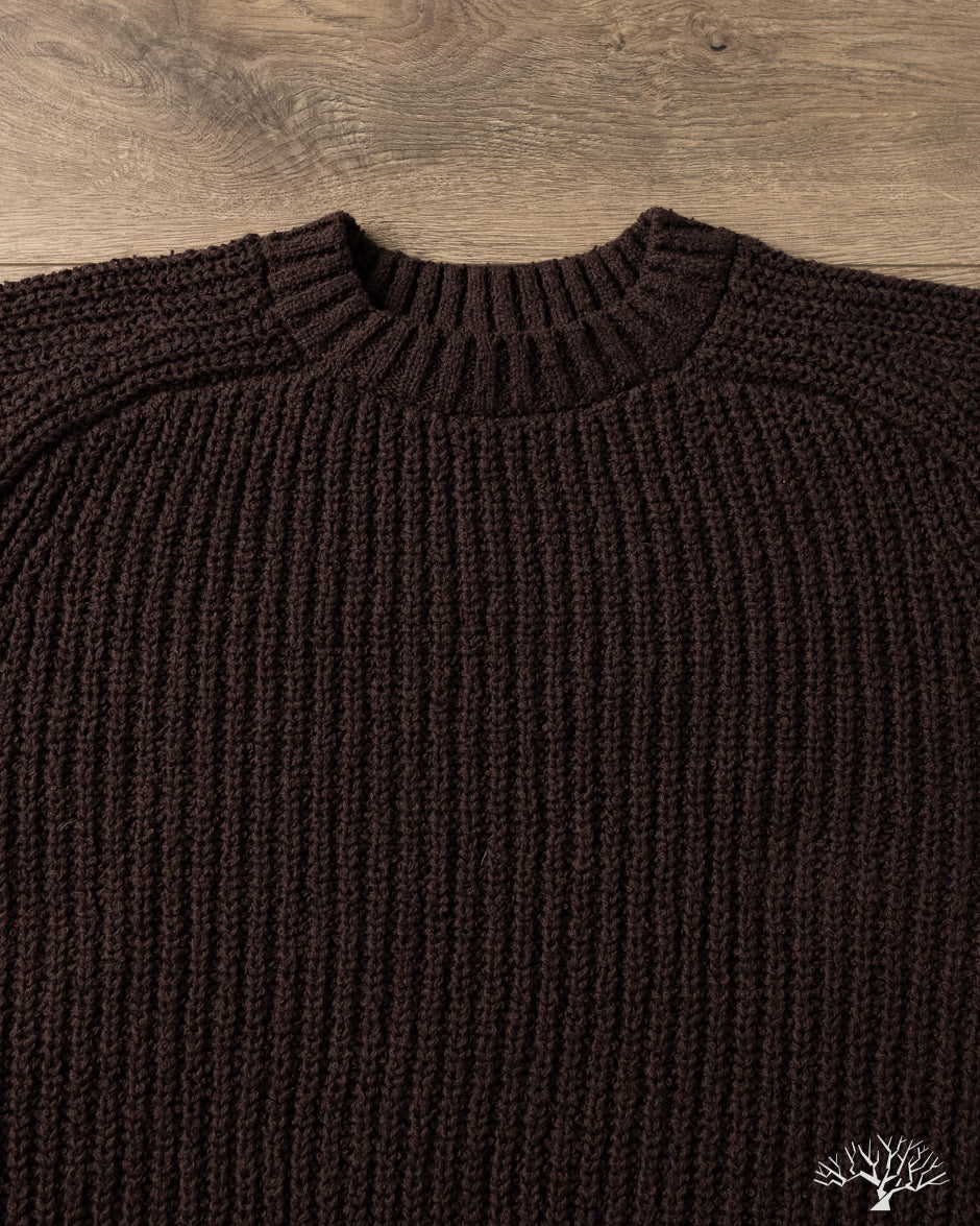 3sixteen Cotton Crewneck Sweater - Bark Boucle