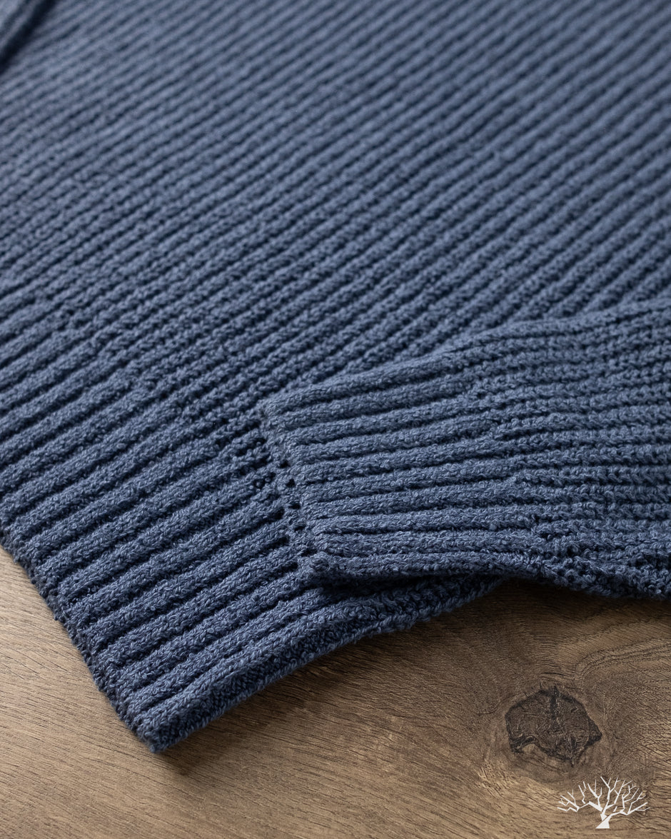 3sixteen Cotton Crewneck Sweater - Lapis Boucle