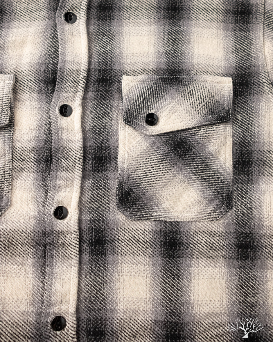 3sixteen Crosscut Flannel - Cream Black Plaid