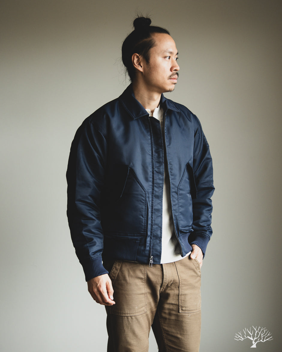 3sixteen CWU Flight Jacket - Blue Aviator Satin