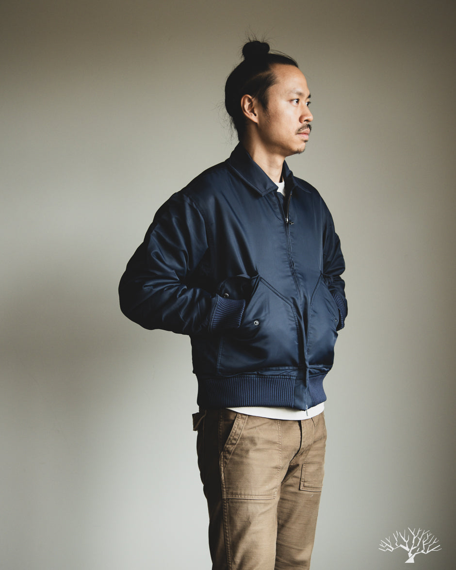 3sixteen CWU Flight Jacket - Blue Aviator Satin