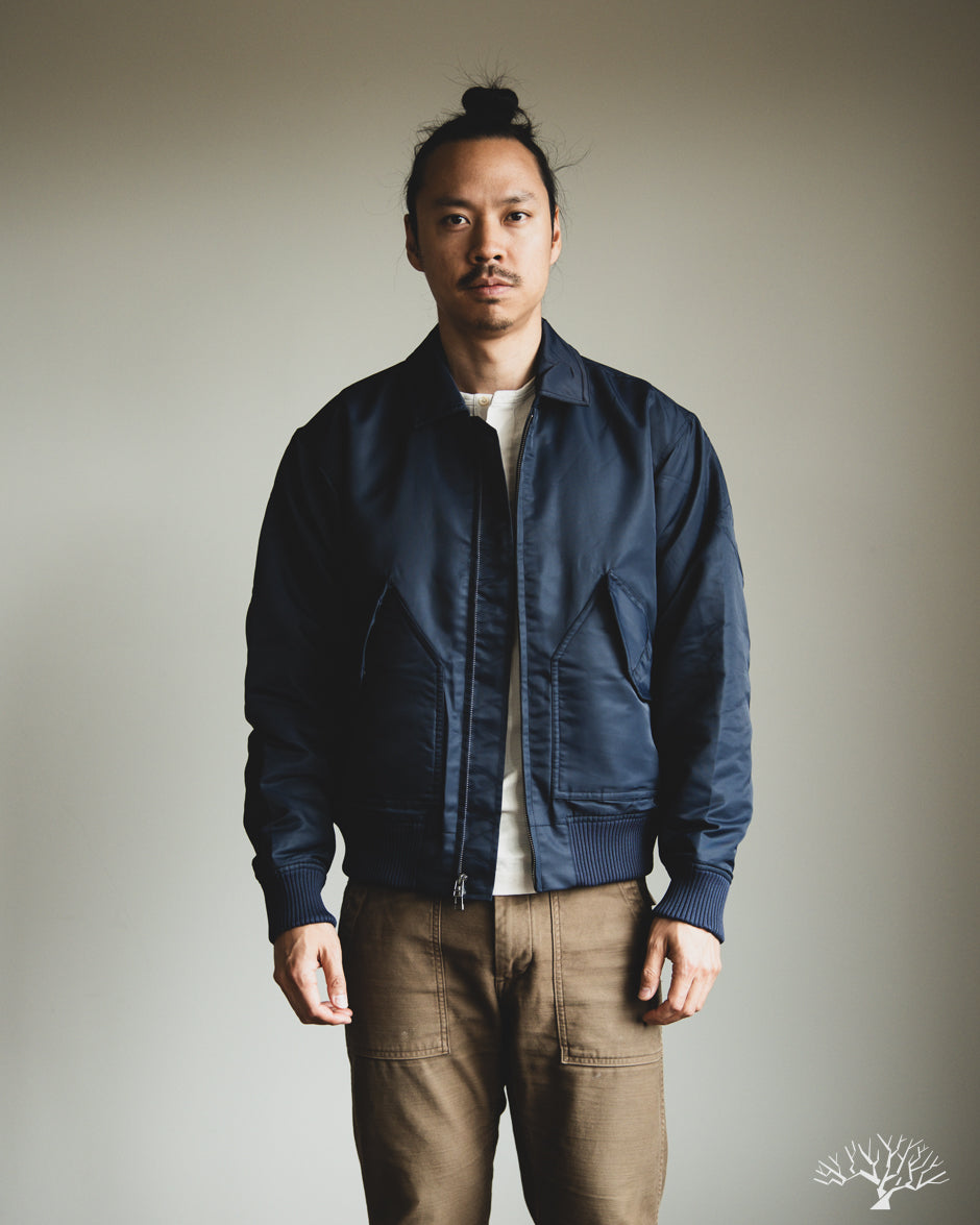 3sixteen CWU Flight Jacket - Blue Aviator Satin