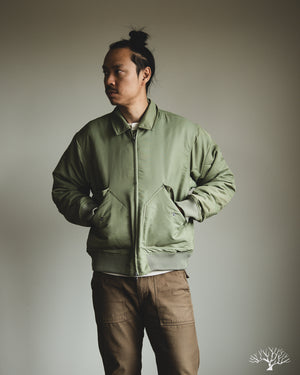 ジャケット・アウター uniformexperiment FLIGHT JACKET 3 SOPH. 3sixteen - CWU Flight Jacket - Sage Aviator Satin – Withered Fig