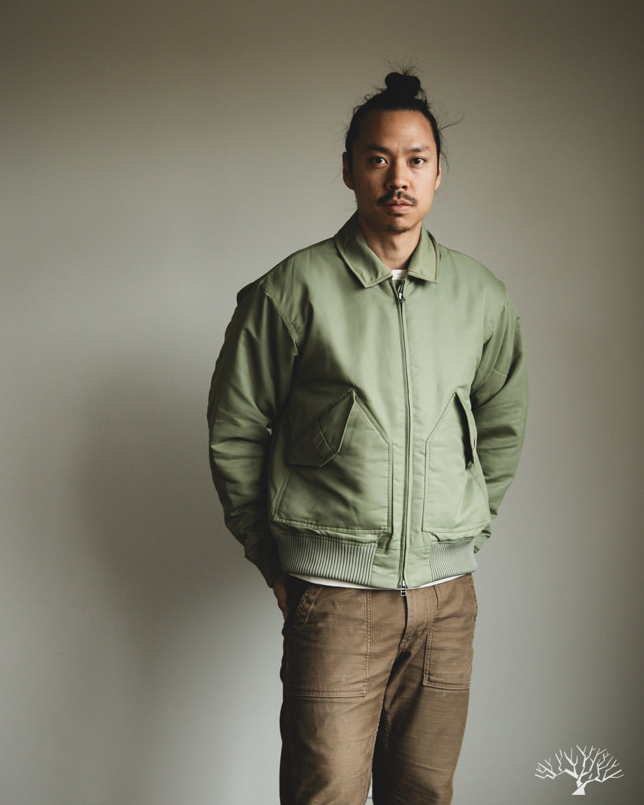 3sixteen CWU Flight Jacket - Sage Aviator Satin
