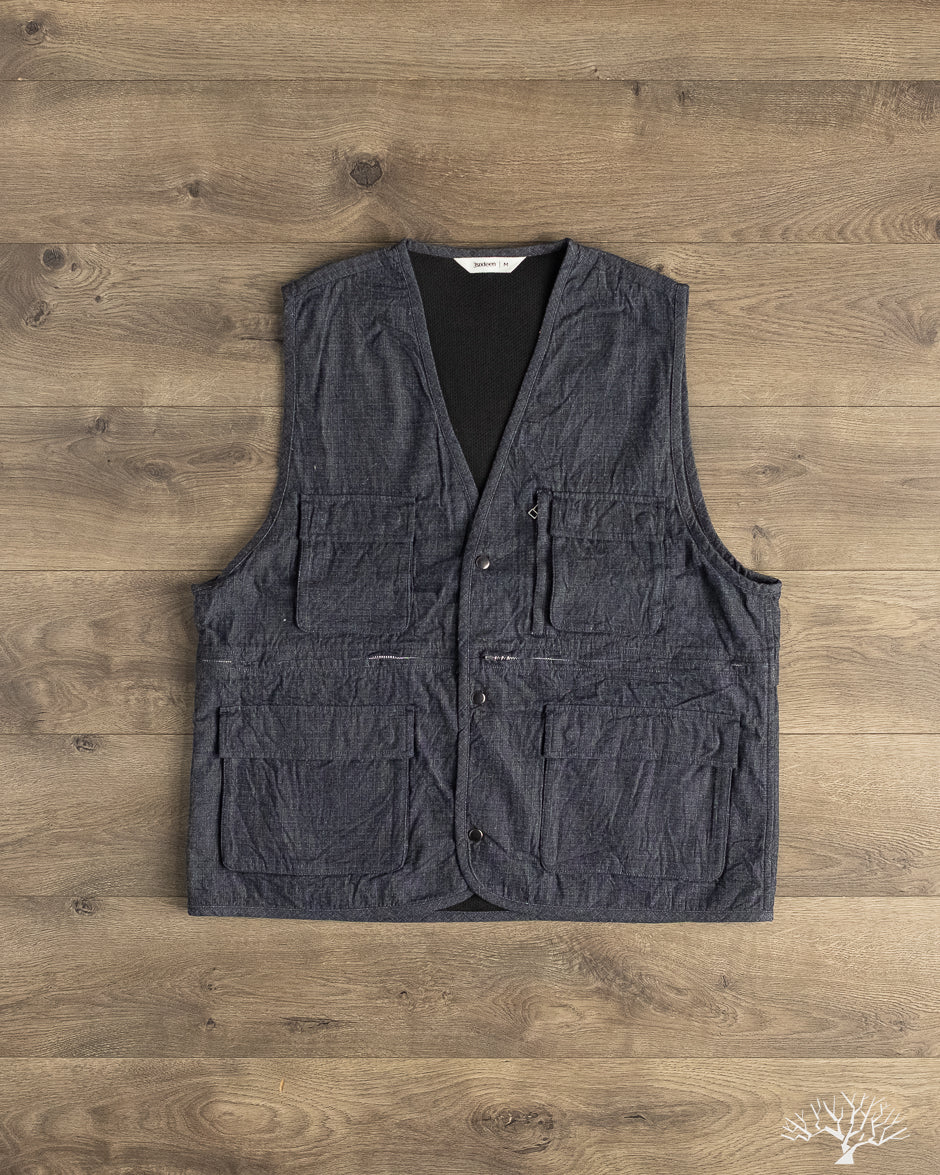 3sixteen - Field Vest - Indigo Ripstop – Withered Fig
