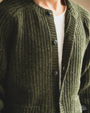 3sixteen Fisherman Cardigan - Hunter Green