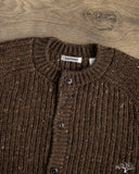 3sixteen Fisherman Cardigan - Umber Tweed