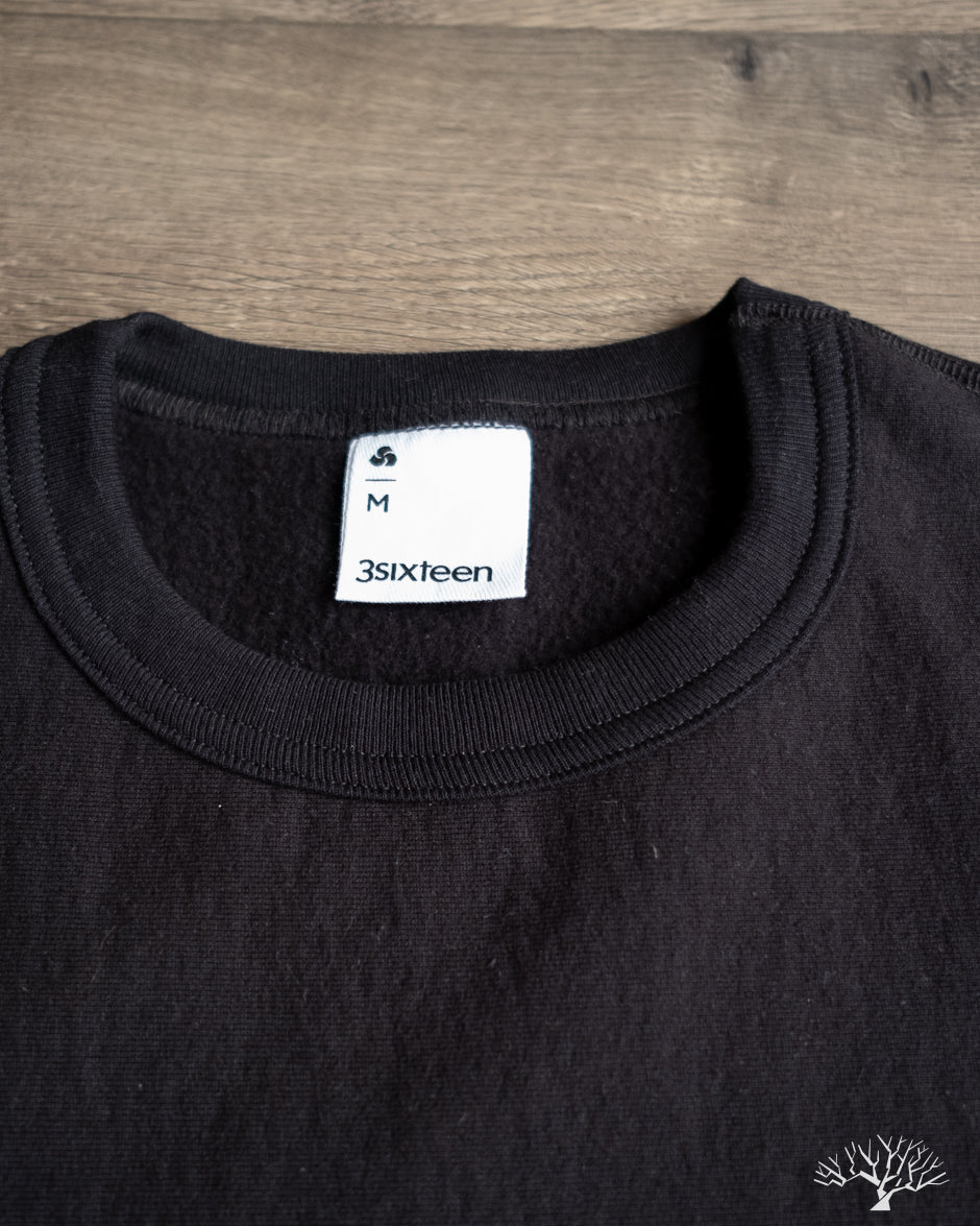 3sixteen Heavyweight Crewneck Sweatshirt - Black