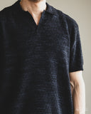 3sixteen Knit Polo - Vintage Black Boxweave