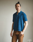 3sixteen Knit Polo - Vintage Blue Boxweave