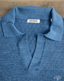 3sixteen Knit Polo - Vintage Blue Boxweave