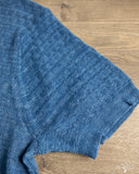 3sixteen Knit Polo - Vintage Blue Boxweave