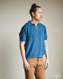 3sixteen Knit Polo - Vintage Blue Boxweave
