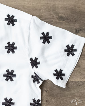 3sixteen Leisure Shirt - White Embroidered Tencel