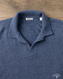 3sixteen Long-Sleeve Knit Polo - Lapis Boucle