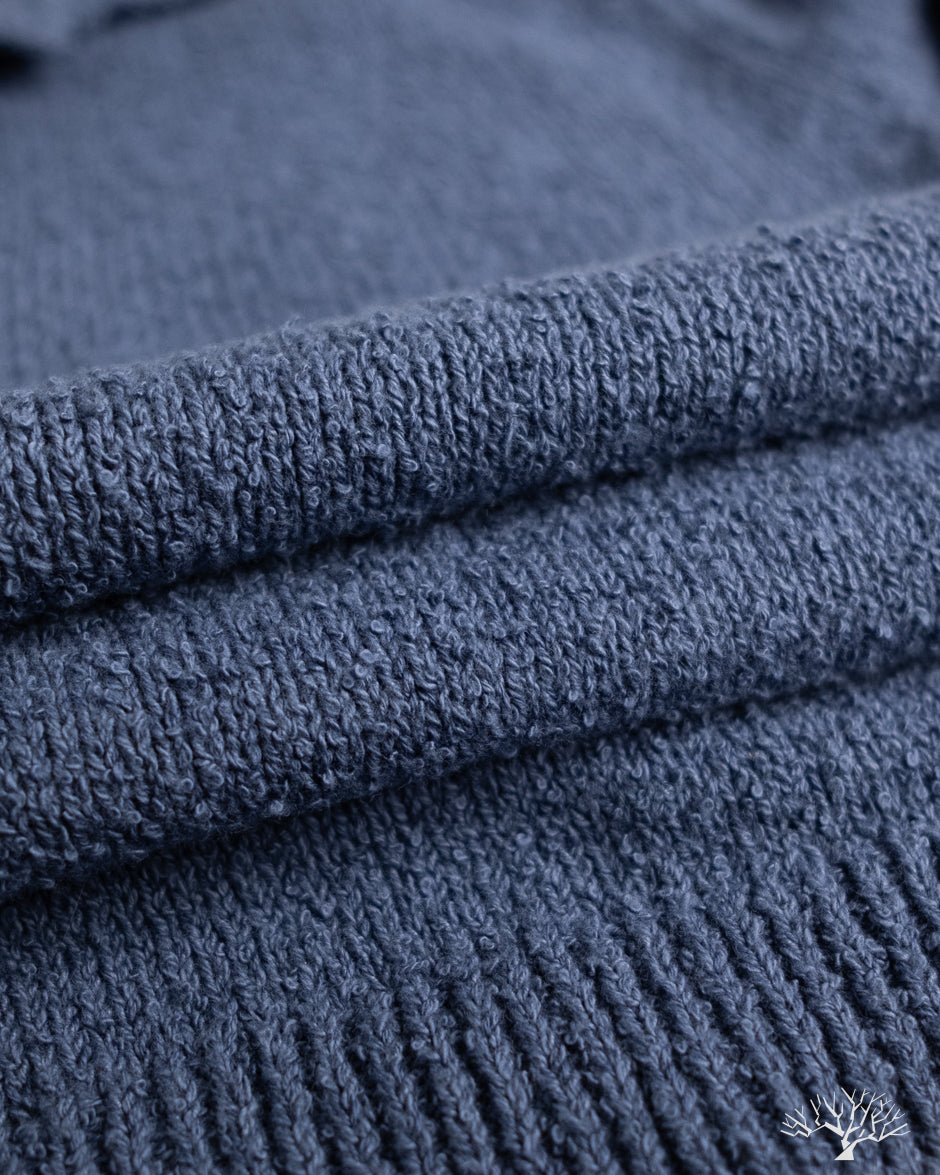 3sixteen Long-Sleeve Knit Polo - Lapis Boucle