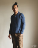 3sixteen Long-Sleeve Knit Polo - Lapis Boucle