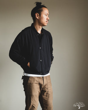 ジャケット・アウター Cut Pile Reversible Hospital Jacket ZIPPER RIPPED SPINE PADDED COAT - DYED – HAMCUS