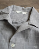 3sixteen Loop Collar Shirt - Graphite Crosshatch