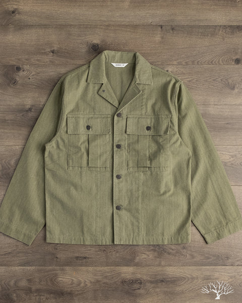 3sixteen - M43 Overshirt - Olive HBT – Withered Fig