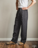 3sixteen Pleated Trouser - Black Linen
