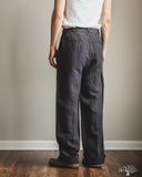 3sixteen Pleated Trouser - Black Linen