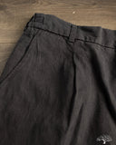 3sixteen Pleated Trouser - Black Linen