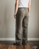3sixteen Pleated Trouser - Olive Linen