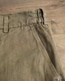 3sixteen Pleated Trouser - Olive Linen