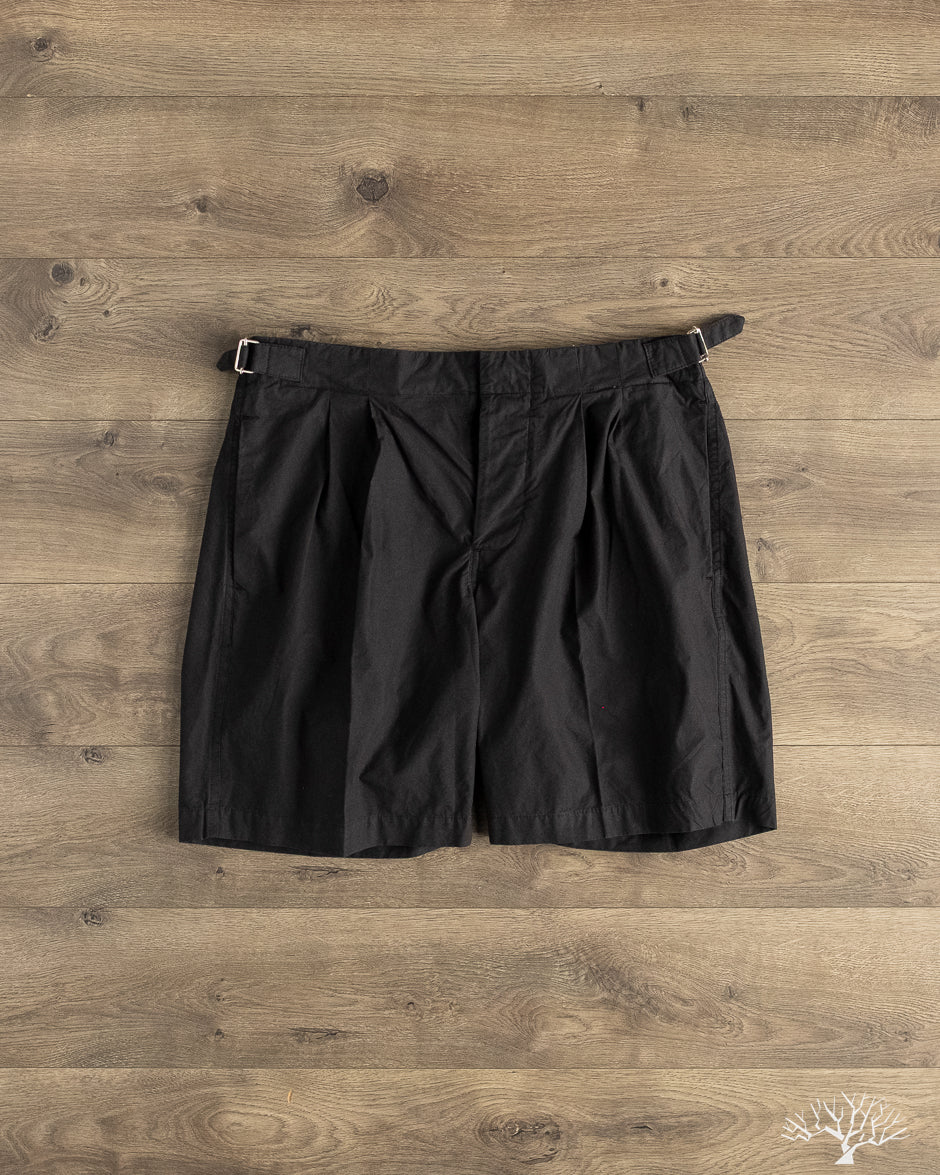 ショートパンツ JUNGLE SHORTS COTTON. POPLIN BLACK 02 3sixteen - Safari Shorts - Black Poplin – Withered Fig