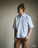 3sixteen Short Sleeve Commuter Shirt - Blue Stripe