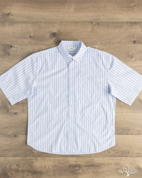 3sixteen - Short Sleeve Commuter Shirt - Blue Stripe – Withered Fig