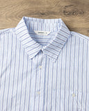 3sixteen Short Sleeve Commuter Shirt - Blue Stripe