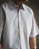 3sixteen Short Sleeve Commuter Shirt - Tan Stripe
