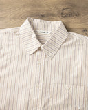 3sixteen Short Sleeve Commuter Shirt - Tan Stripe