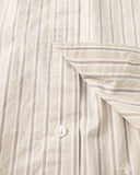 3sixteen Short Sleeve Commuter Shirt - Tan Stripe