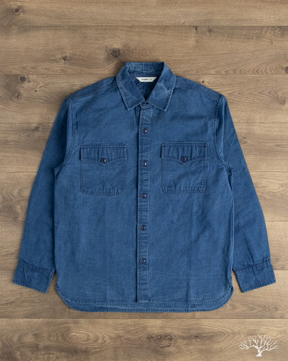 3sixteen USN Overshirt - Stonewashed Indigo Canvas