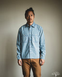 3sixteen Utility Chambray Shirt - Washed Indigo